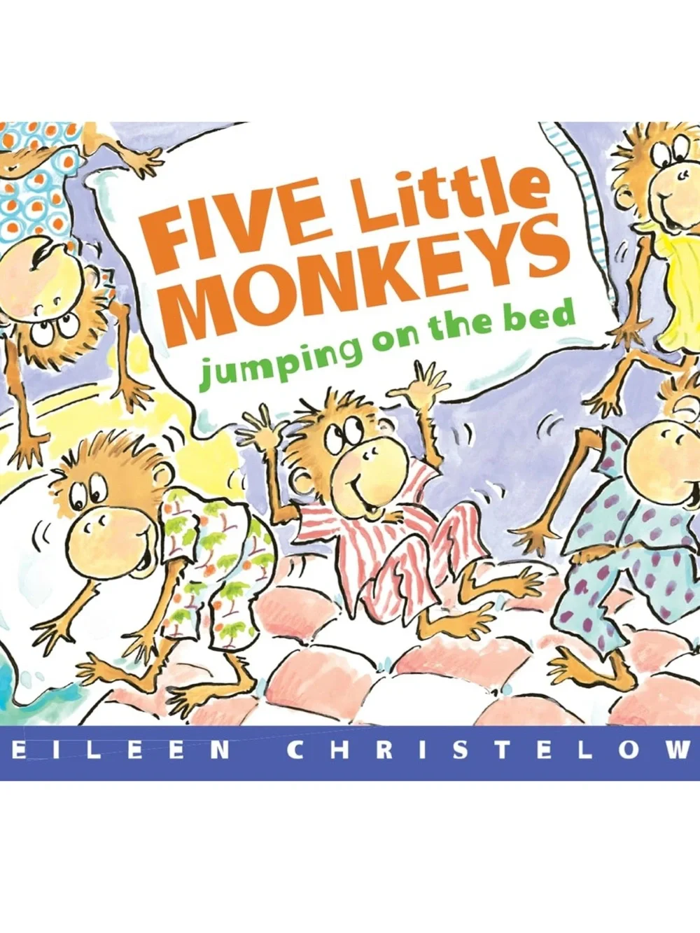 Five Little Monkeys Picture Book - Colorful Illustration eileen christelow